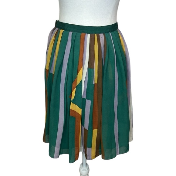 Tibi Colorful Striped Silk Skirt - Picture 4 of 8
